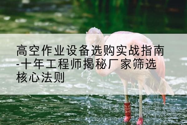 武城剪叉式升降机厂家-高空作业设备选购实战指南-十年工程师揭秘厂家筛选核心法则